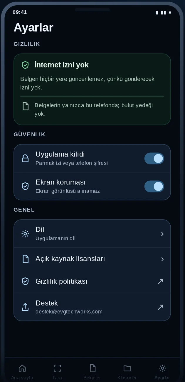 Arxa ayarları: İnternet izni yok